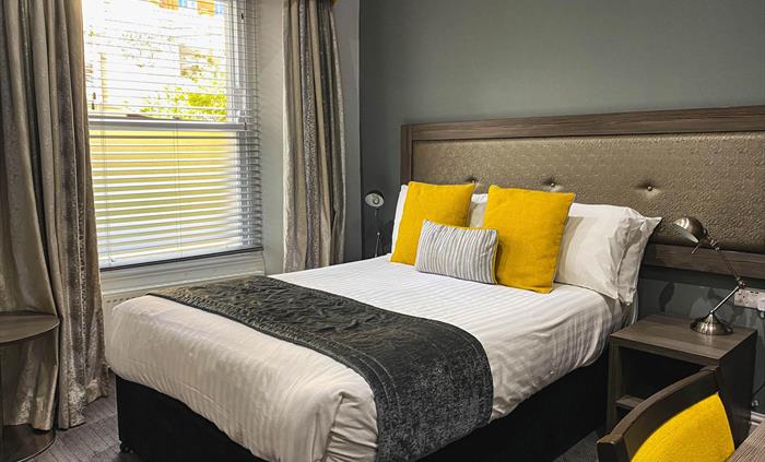 Double bedroom at the Belmont Hotel.